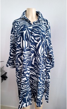 robe chemise bleu /blanc...