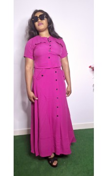 purple set of skirt and shirt