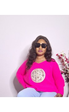 pull fuchsia, taille unique