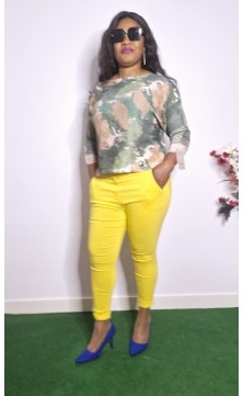 groen/geel pantalon set