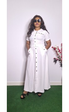 white skirt set