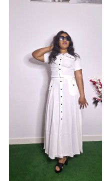 white skirt set