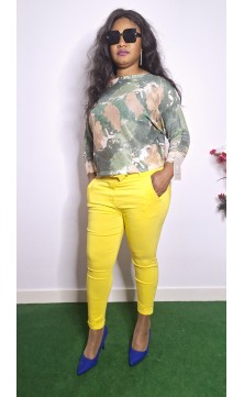 pull vert / or  taille unique