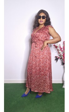 flowered dress with open...