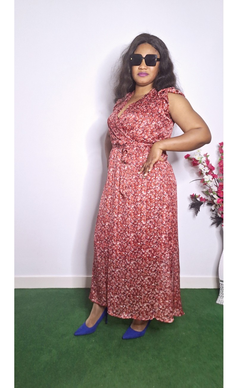 flowered dress with open backside, no sleeves