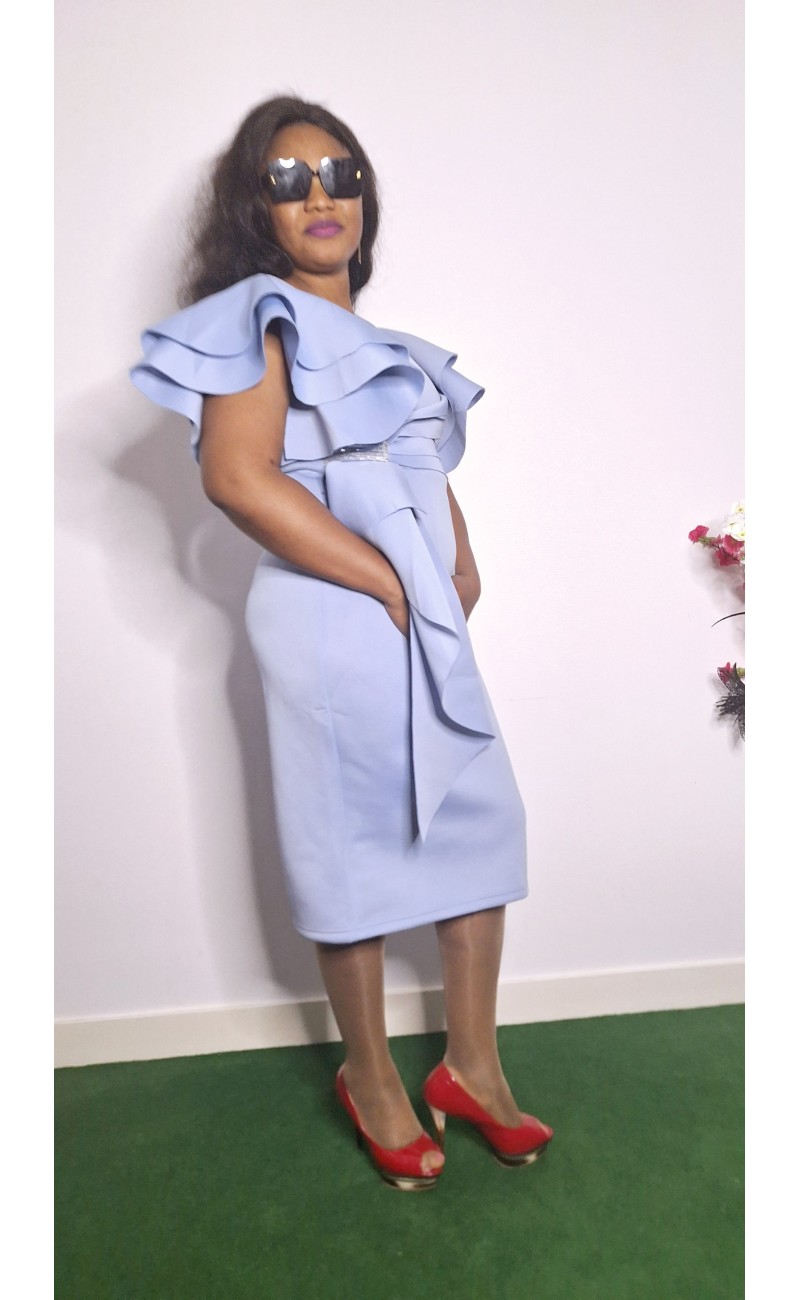 blue ceremony dress
