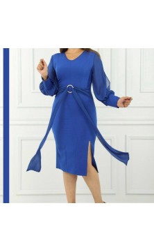 robe bleu , manches en...