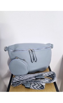 sac bandoulière deux pièces bleu ciel