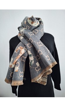 shawl with design, base...