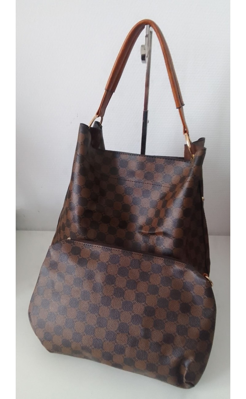 Bag Sara marron light and dark brown