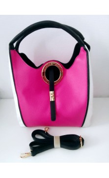 big bag fuchsia/white/black