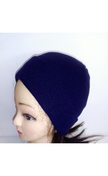 navy-blue cap