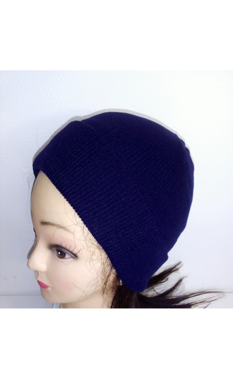 navy-blue cap