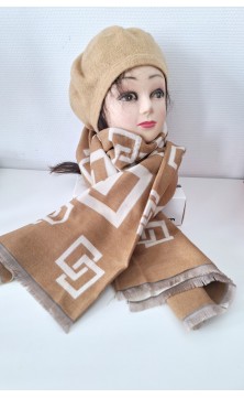shawl beige/white