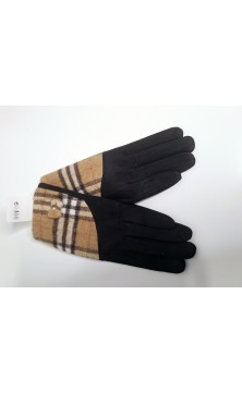 black gloves with pattern