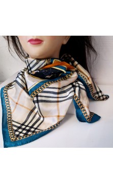 Petit foulard B bleu pour...