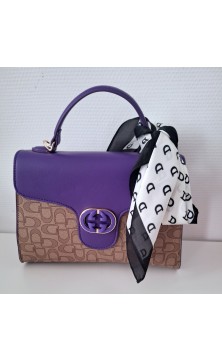 Petit foulard D blanc pour cou et sac sac