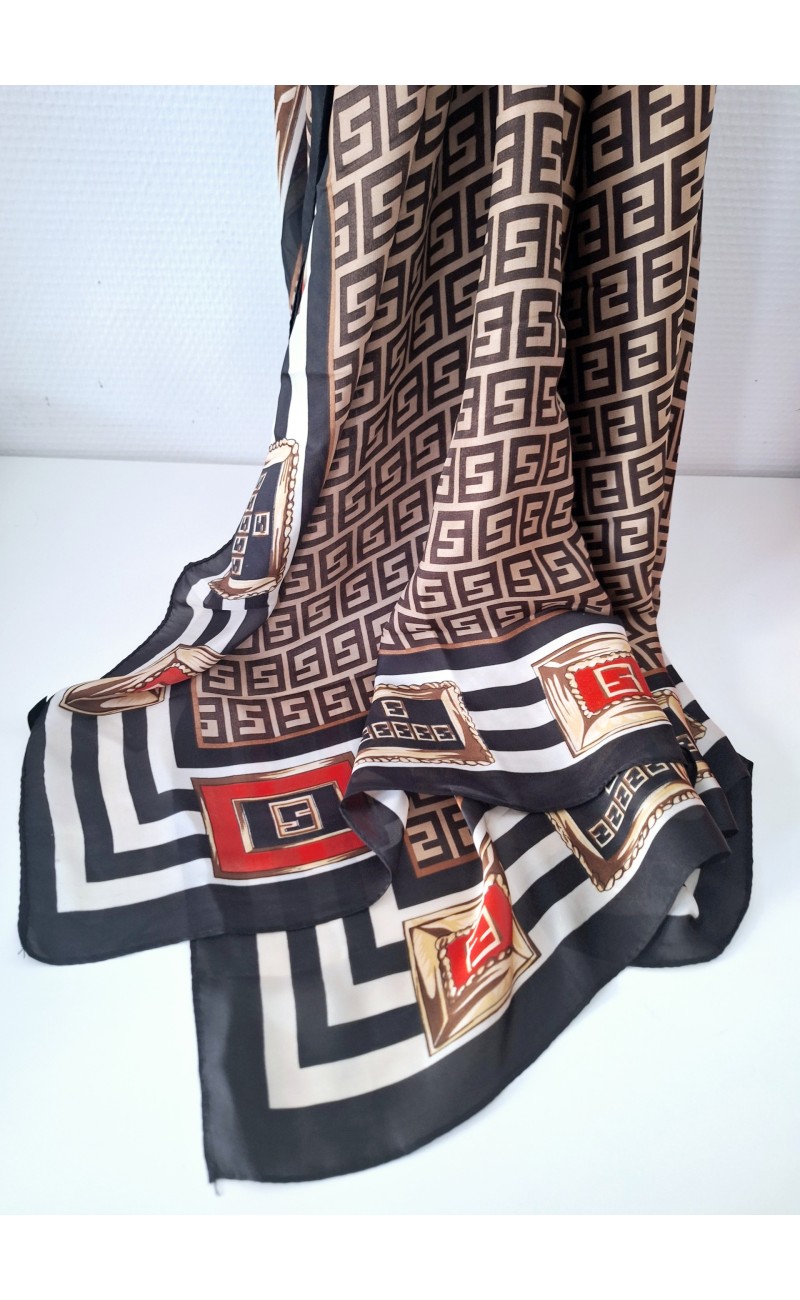 Echarpe /foulard F brun 1.90 longueur/95cm largeur
