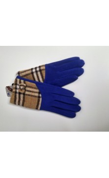 Gants bleu en deux tons