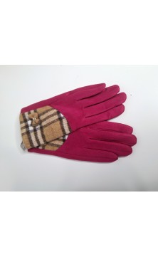 Gants rose en deux tons