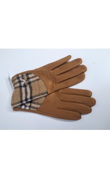 Gants brun en deux tons