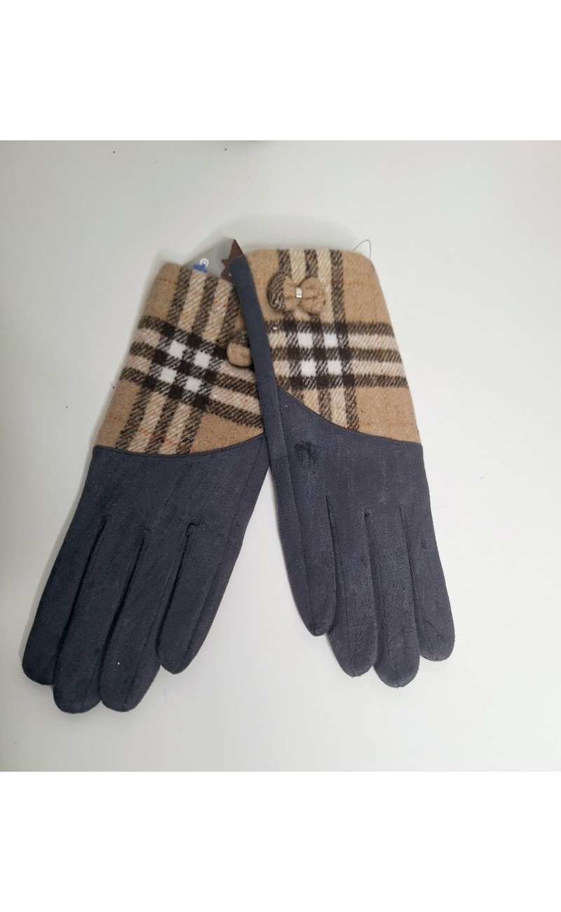 Gants noir en deux tons