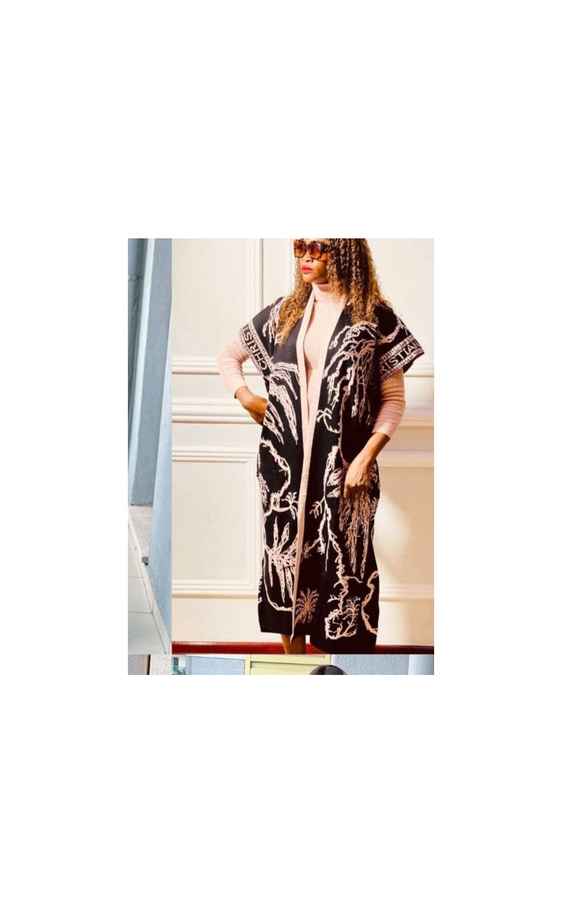 robe pull rose /noire , deux pièces,  taille unique ,robe/débardeur