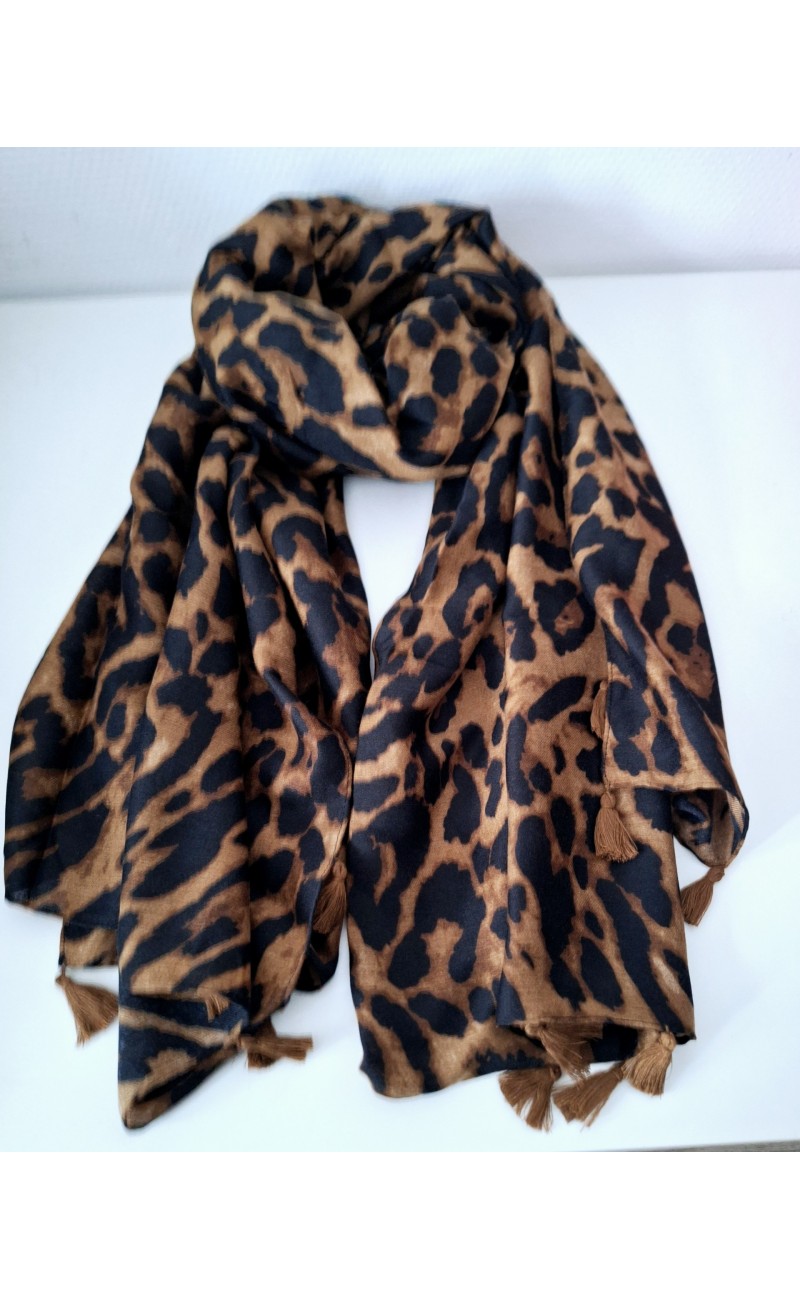 Echarpe brune /noire