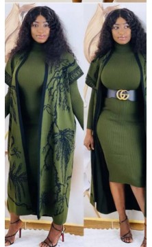 robe pull verte deux pièces...