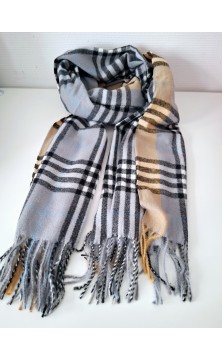 shawl grey with stripes