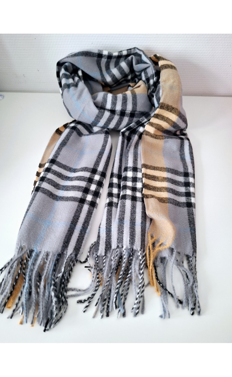 shawl grey with stripes