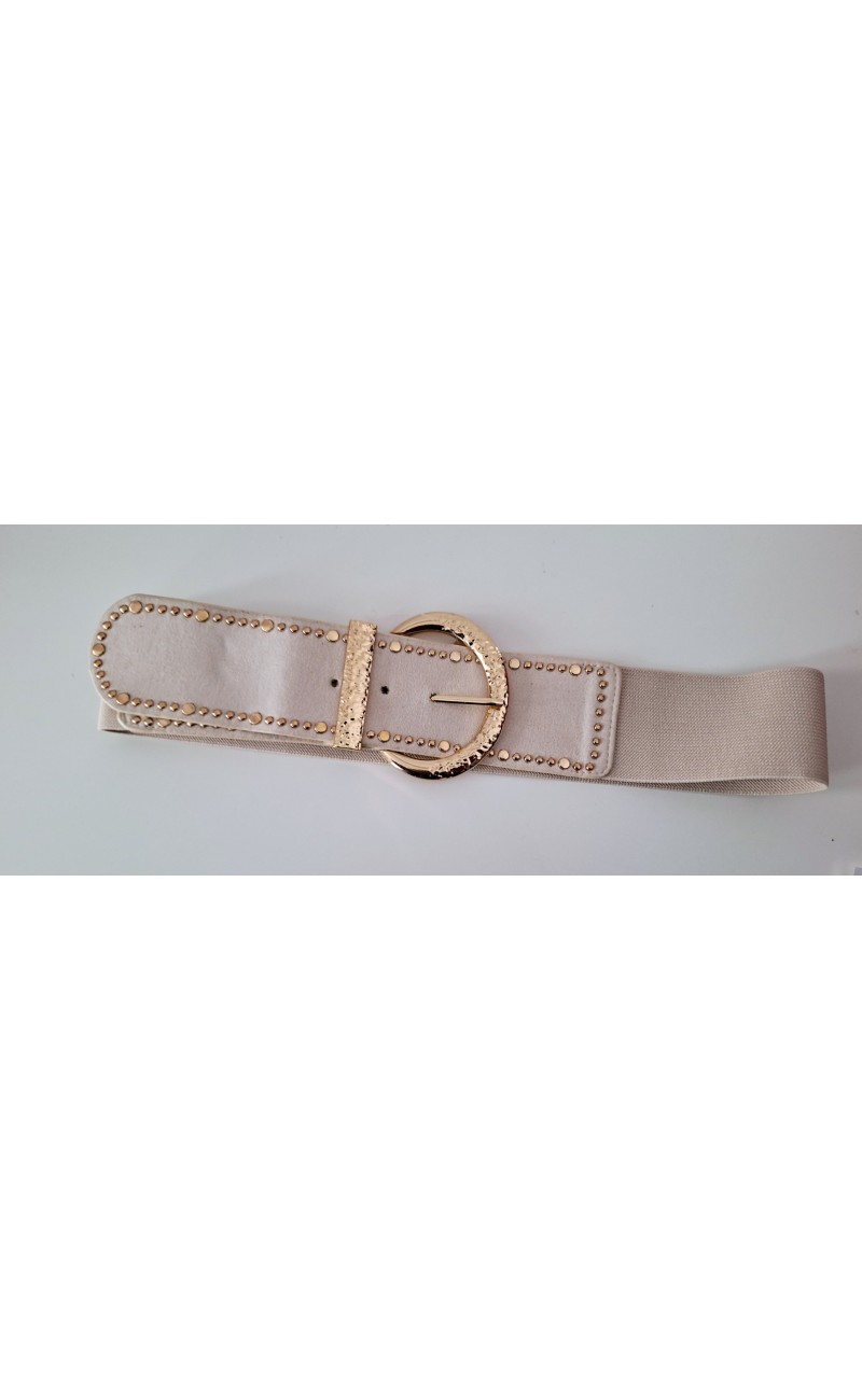 Ceinture blanche avec élastique