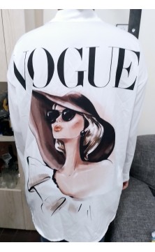 Chemise blanche  avec motifs