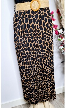 Folded skirt leopard print,...