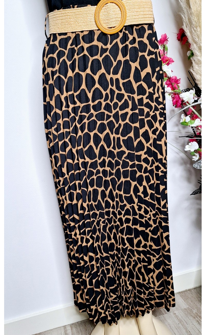 Folded skirt leopard print, one size