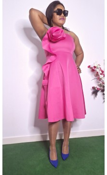 red ceremony dress with knob