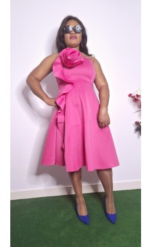 red ceremony dress with knob
