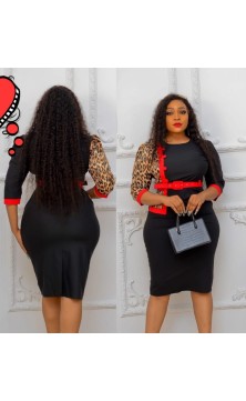 robe noire / manches panthère