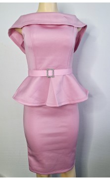 Robe de cérémonie rose avec...