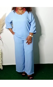 Ensemble Pantalon Bleu Ciel Taille Unique