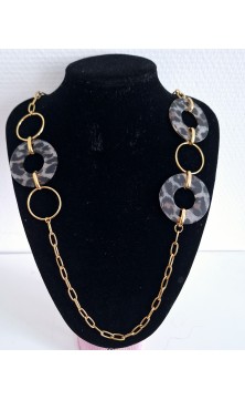 Black necklace with big...