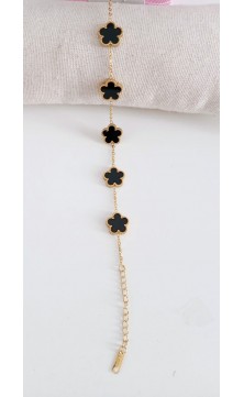 Bracelet with black flowers...