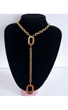 Long necklace in stainless...