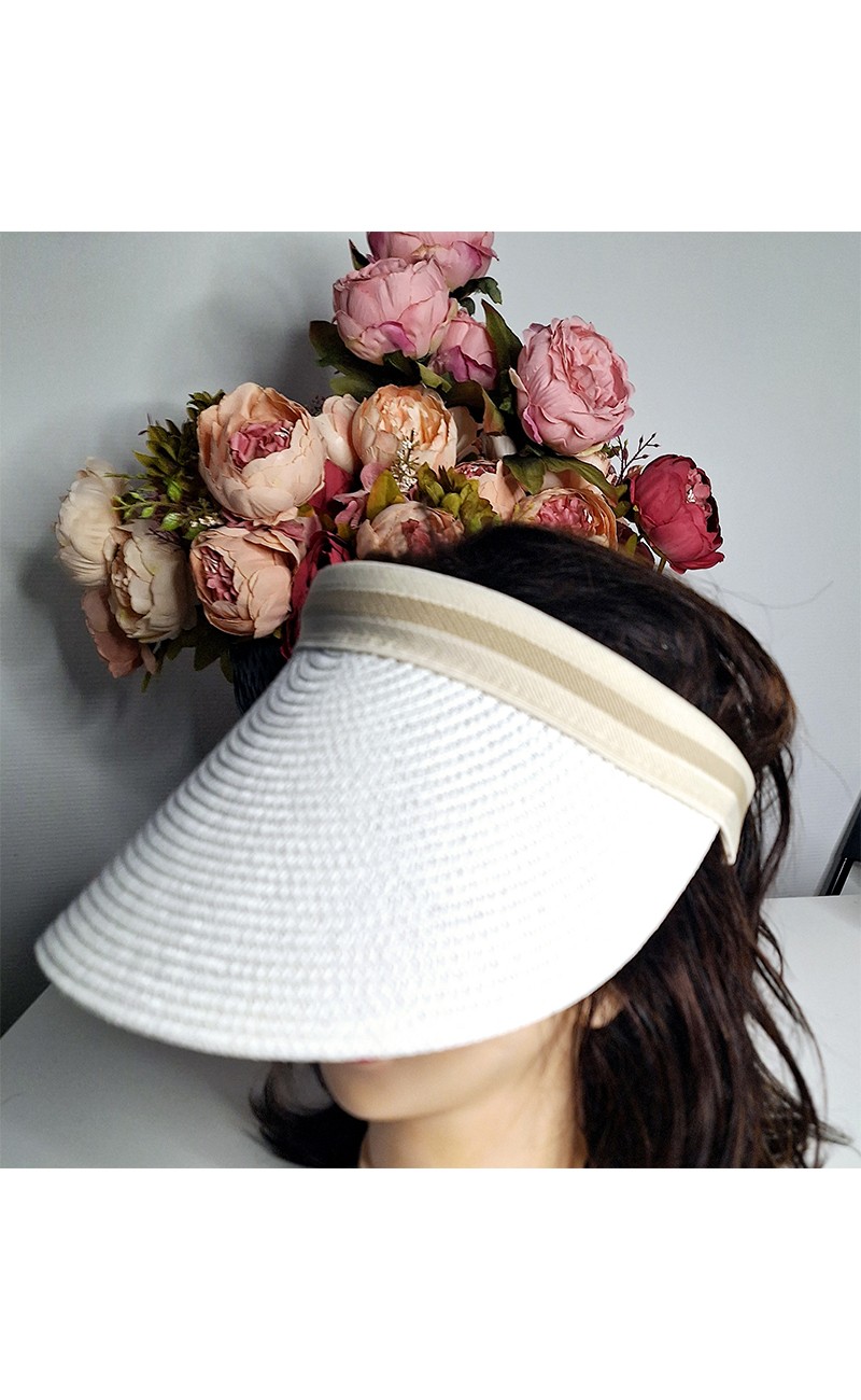 White visor hat