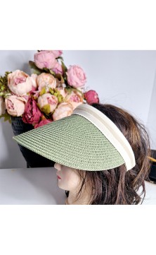 Green visor hat