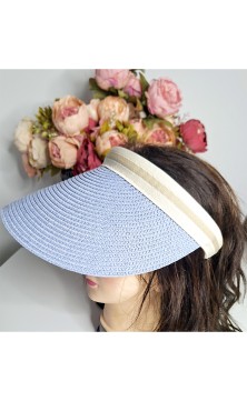 Sky blue visor hat