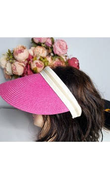 Fuchsia visor hat