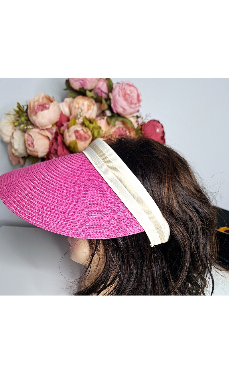 Fuchsia visor hat