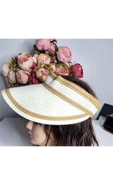 Beige visor hat