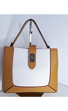 Handbag white/brown